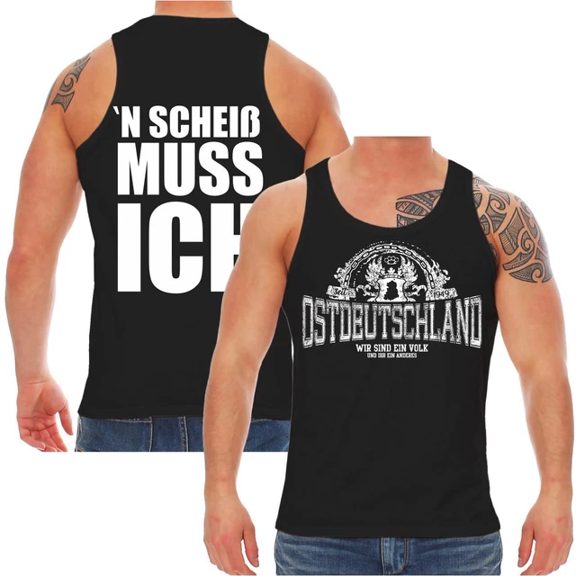 Canottiera Uomo Ostdeutschland Geliebt Gehasst - T-Shirt Senza Maniche Osten Ossis