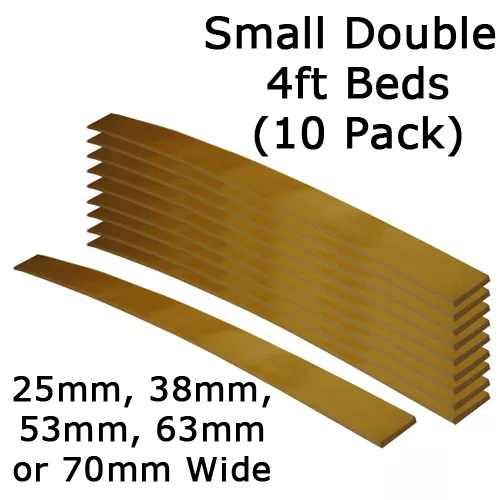 Replacement Small Double 4ft - 25mm, 38mm, 53mm, 63mm or 70mm Sprung Bed Slats