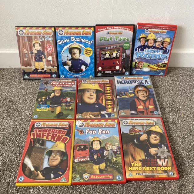 10x Fireman Sam Dvd Bundle Various Mixed Kids Movies BB18C