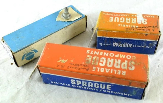 Vintage Sprague Boxed Filters Tube Radio Amplifier With boxes Originals