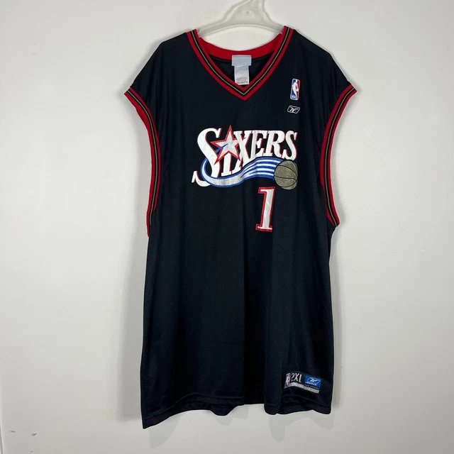 VINTAGE PHILADELPHIA 76ERS Jersey Sixers Reebok Basketball NBA