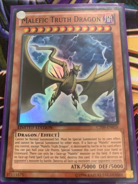 Malefic Truth Dragon CT09-EN016 Super Rare Yu-Gi-Oh Card Limited Edition