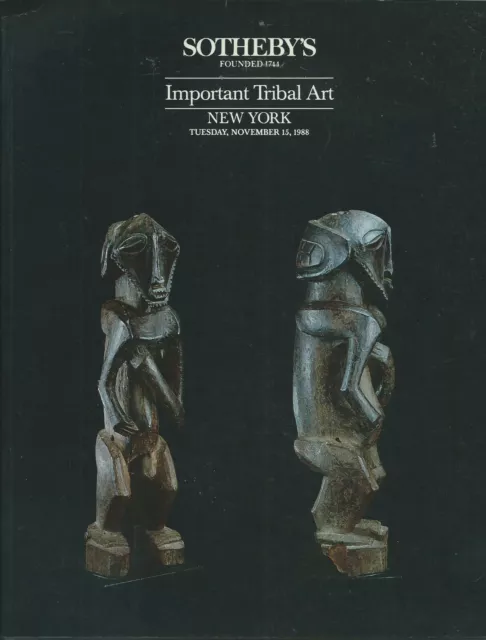 F SOTHEBY’S IMPORTANT TRIBAL ART AFRICAN OCEANIC MASKS Granick Coll Catalog 1988