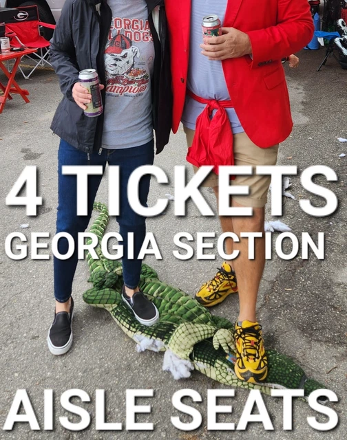 4 Mobile Tickets * Georgia Bulldogs V Florida Gators Uga Sec 441 Row U On Aisle