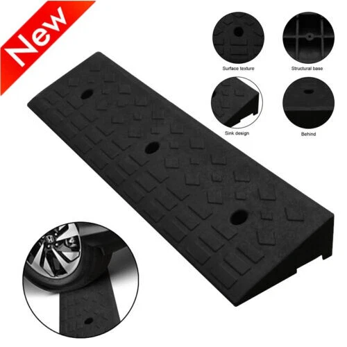 Loading Curb Ramp Rubber Car Driveway Threshold Ramps Expandable Center Section