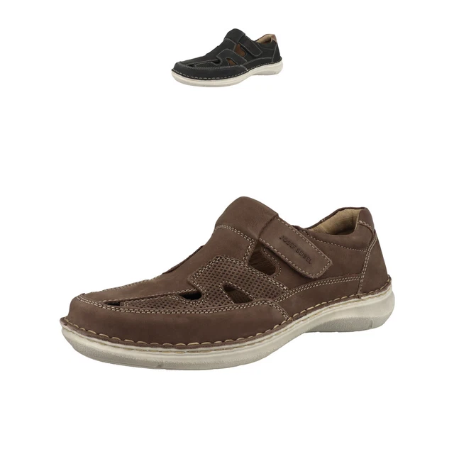 Josef Seibel New Anvers 81 - Scarpe Basse Uomo In Pelle Scamosciata, Chiusura Velcro, Larghezza K - 3