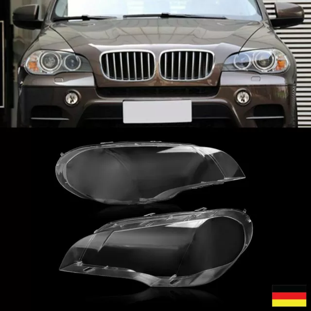 1Paar Scheinwerferglas Linsen Streuscheiben Abdeckung Für BMW X5