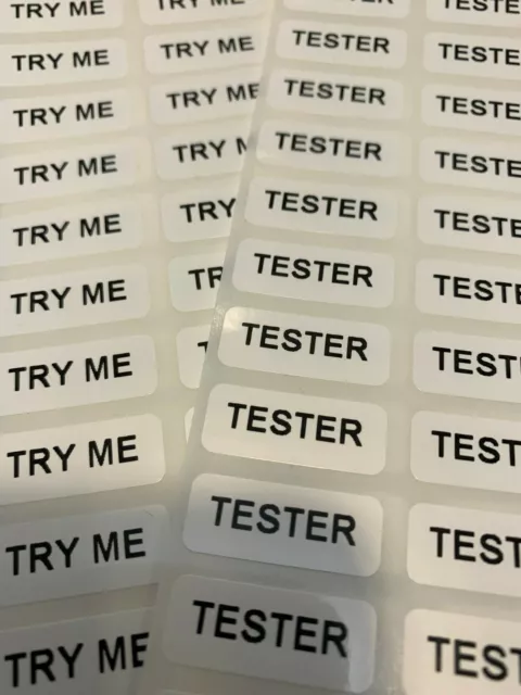 Tester / Try Me  Labels Mini Stickers  25mm x 10mm