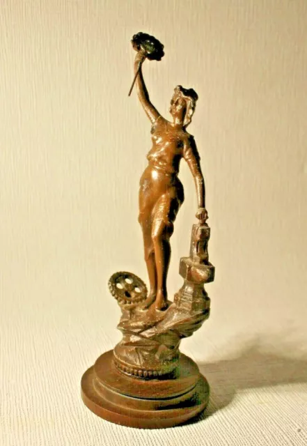 Bronzed Spelter Statuette Of The French Industry Marianne Figurine  776465