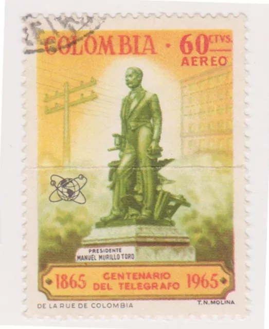 (COA-243) 1965 Colombia 60c air telegraph (U)