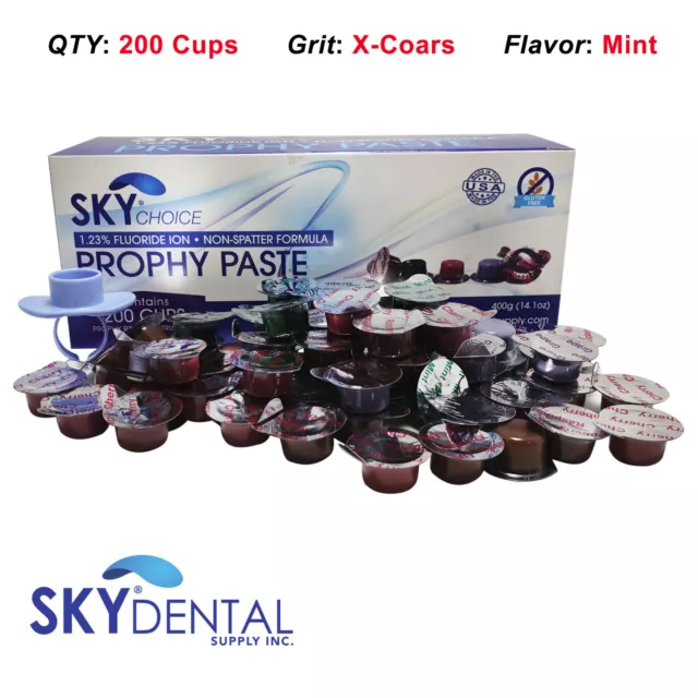200 cups X-Coars Grit Extra Coars Mint Flavor Dental Prophy Paste Prophylaxis