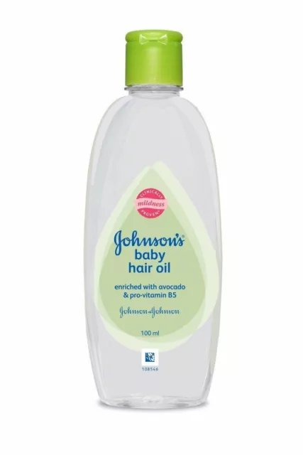 Aceite para el cabello de bebé de Johnson con aguacate, 100 ml (paquete de 1)