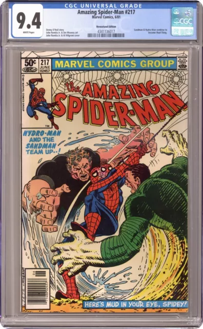 Amazing Spider-Man #217N Newsstand Variant CGC 9.4 1981 4341136017