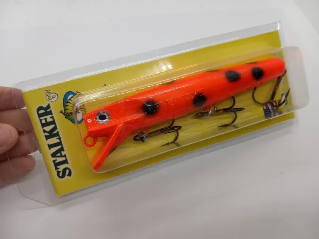 6" Drifter Tackle Stalker Orange Black Dot Crankbait Jerkbait Musky Lure