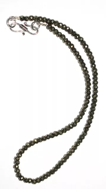 Green Pyrite Gemstone 925 Sterling Silver 12-40" Strand Necklace 4 mm Beads