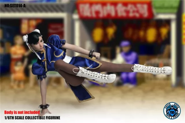 SUPERDUCK SET014A 1/6 Street Fighter CHUN LI Clothing&Head Fit 12" Female Body SUPERDUCK SET014A 1/6 Street Fighter CHUN LI Clothing&Head Fit 12" Female Body