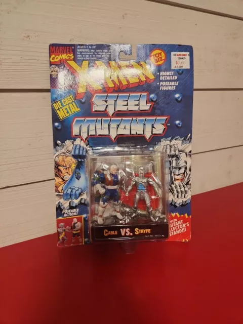 MARVEL X-MEN STEEL MUTANTS CABLE VS STRYFE FIGURES 1994 TOYBIZ New