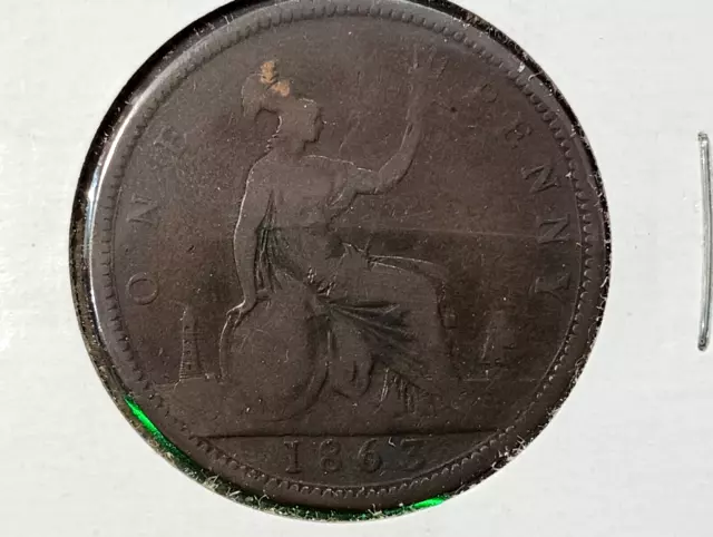1863 Great Britain 1 Penny Queen Victoria