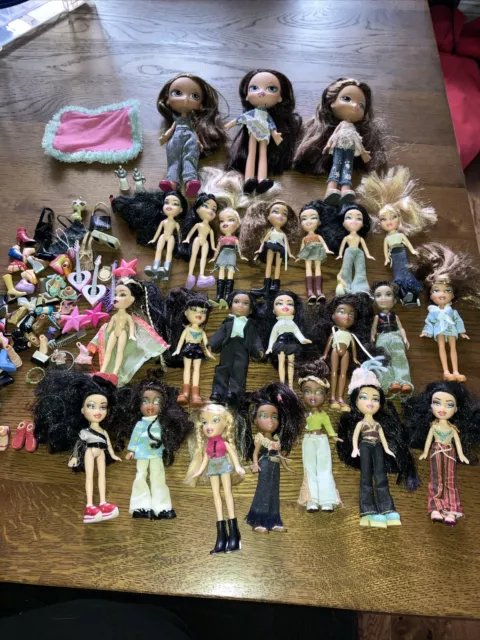 Bundle Job Lot of Bratz Kidz Lil Bratz Dolls, Accessories and Shoes (mostly odd)