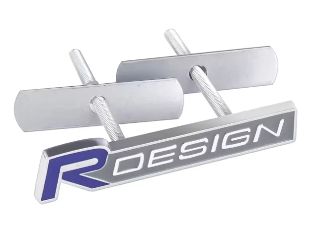 R DESIGN Grill Badge Front Emblem BLUE For Volvo XC60 V70 S60 V40 V60 C30 V50