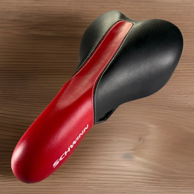 Siège Confort VTT Route Selle De Vélo Schwinn Noir Couture Rouge Confort Pour Vtt Ou Route A 866628