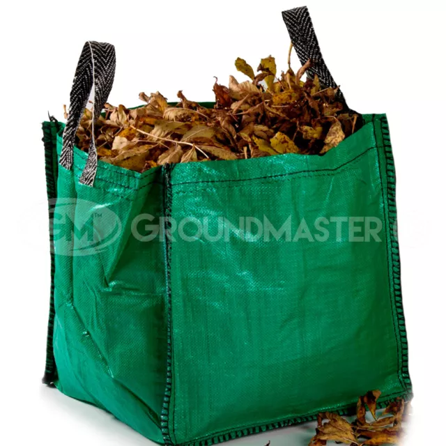 GroundMaster 150L Garden Waste Bags - Large Heavy Duty Refuse Sacks With Handles 2