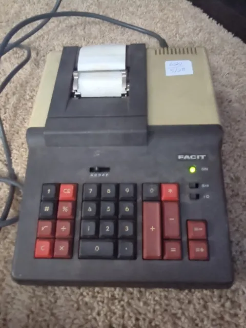 Vintage FACIT 1190 Calculator (Powers On/Parts)