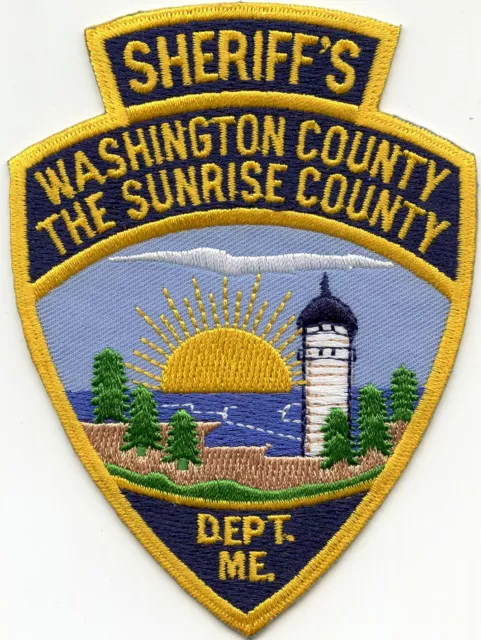 WASHINGTON COUNTY MAINE ME The Sunrise County LIGHTHOUSE SHERIFF POLICE PATCH