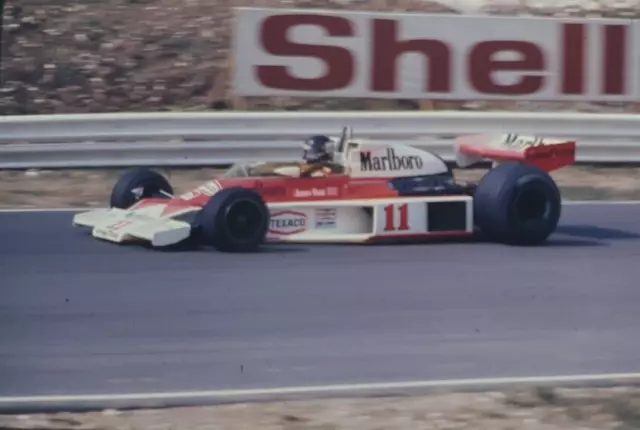 ORIGINAL MOTOR RACING NEGATIVE. JAMES HUNT, 1976 BRITISH GRAND PRIX. McLAREN M23