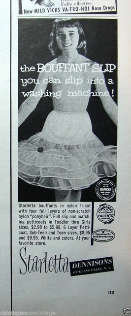 VTG Little Girls Starletta Petticoat Full Slip NOS  Original Package 1950s SZ 1