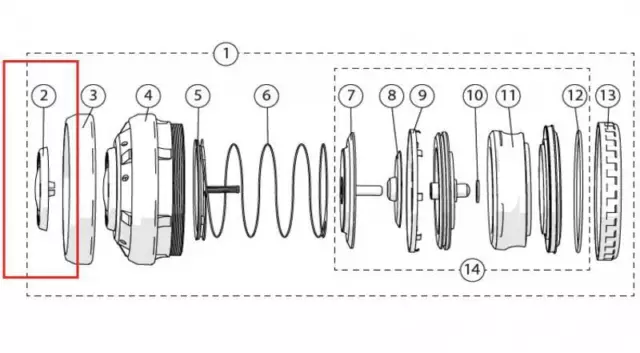 Interspiro - Entlüftungsknopf für 2. Stufe für Interspiro Divator VGM