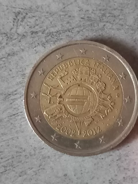 Pièce De Monnaie De 2 Euros Commémorative Année 2012 Italie  UNC  10 Ans De...