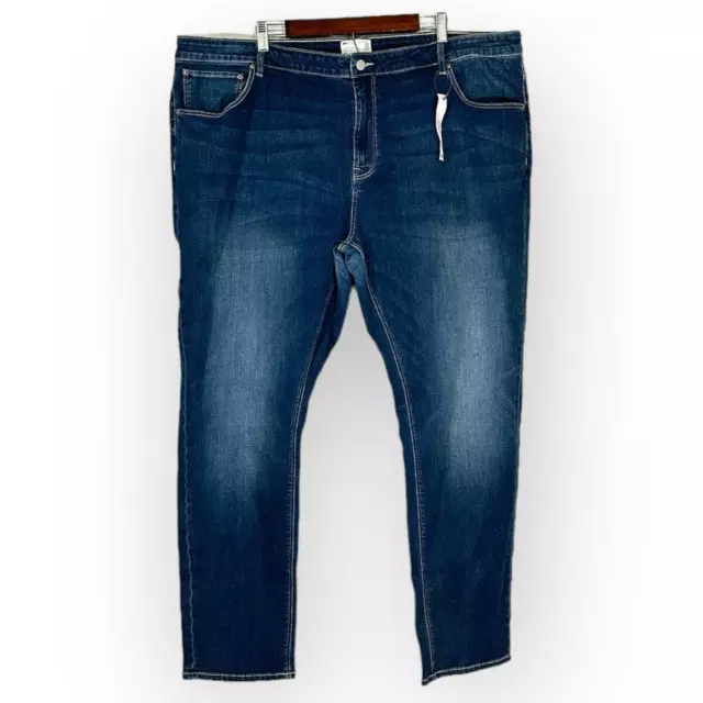 ASOS DESIGN PLUS Skinny Jeans Denim Men's Plus 48 x 32 Blue Dark Wash ...