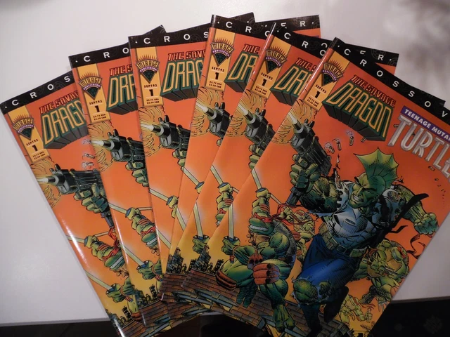 TEENAGE MUTANT NINJA TURTLES / SAVAGE DRAGON CROSSOVER MIRAGE - lot of 6 comics