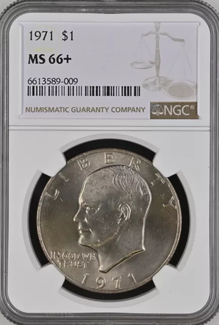 1971 $1 Eisenhower  Dollar NGC MS66+  6613589-009