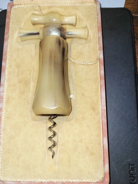 Antico Pregiato Cavatappi Con Scatola 1940 Tire Bouchon Corkscrew  Korkenzieher