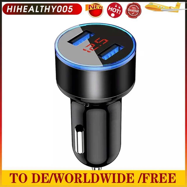 Caricabatterie auto ricarica rapida caricabatterie cellulare accessori auto USB (nero)