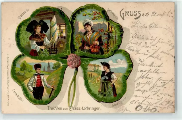 51637525 - Strasbourg 1905 Tracht aus Elsass Lothringen Strasbourg-Ville