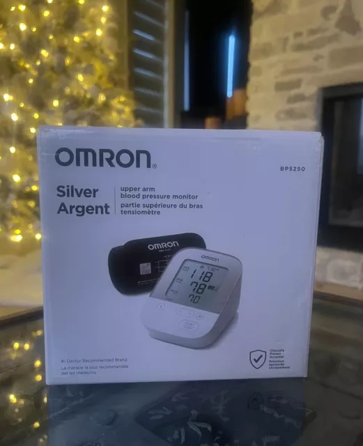 Omron BP5250 Silver Wireless Upper Arm Blood Pressure Monitor for sale  online