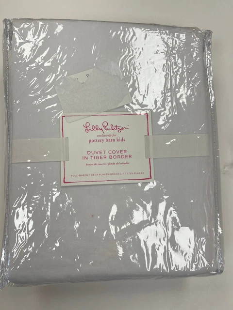 Funda de edredón doble Pottery Barn Kids Lilly Pulitzer en borde de tigre