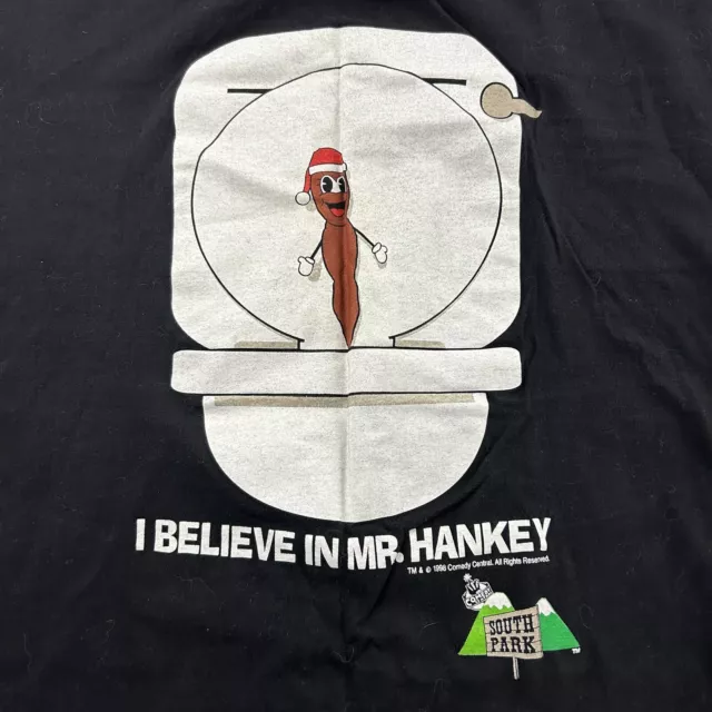 VTG 90S SOUTH Park Mr. Hankey T Shirt XL I Believe In Mr. Hankey