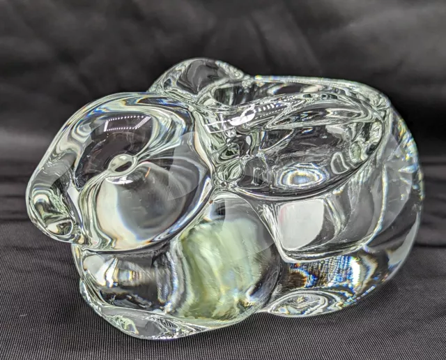 Indiana Glass Bunny Rabbit Votive Tealite Candle Holder Crystal Spring Easter