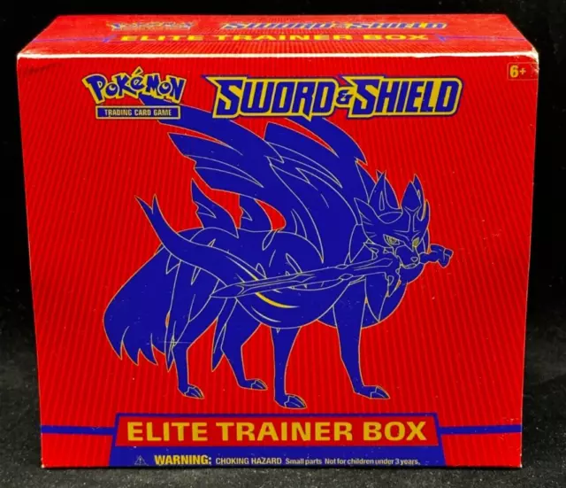 Pokemon Sword & Shield Base Set Zacian Elite Trainer Box Factory Sealed New