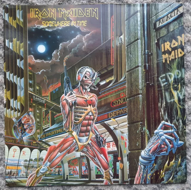 Iron Maiden "Somewhere in time" VG Original Bruce Dickinson Queen UFO