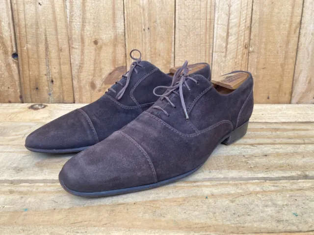 J.M. Weston Men's Brown Suede Cap Toe Oxford Shoes Size:- UK 8 | US 9