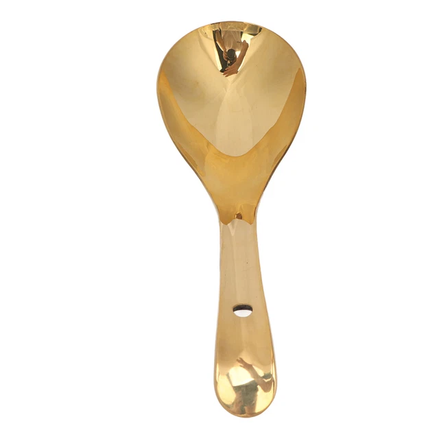 Cucchiaio da portata lucido ottone ispessito oro cucchiai da porzione cucchiai da zuppa cucina SG5