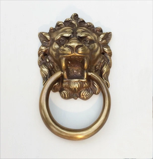 Antikas Türklopfer Flämischer Löwe - Gusseisen Klopfer Für Haustür Im Antik-Look