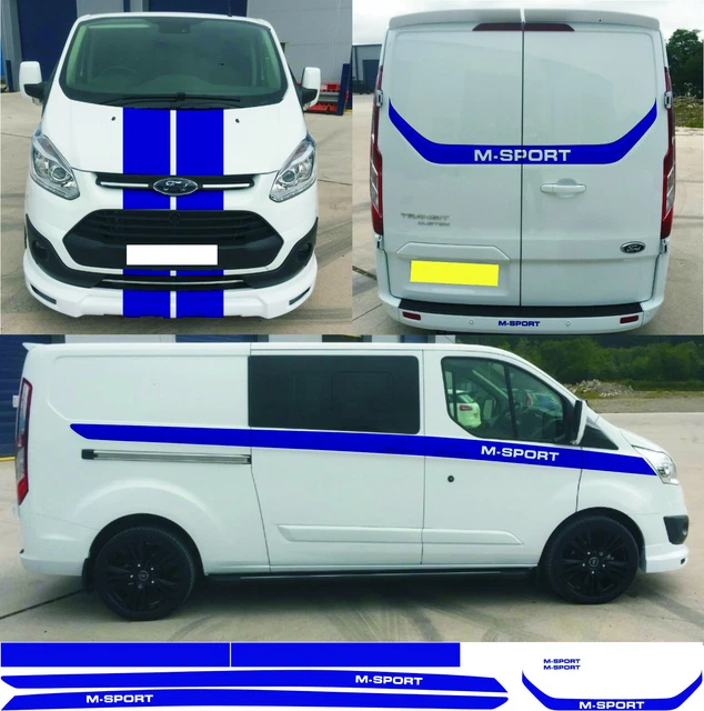 TRANSIT CUSTOM LWB Kit Van MSport Graphics Stickers Decals Stripes £74