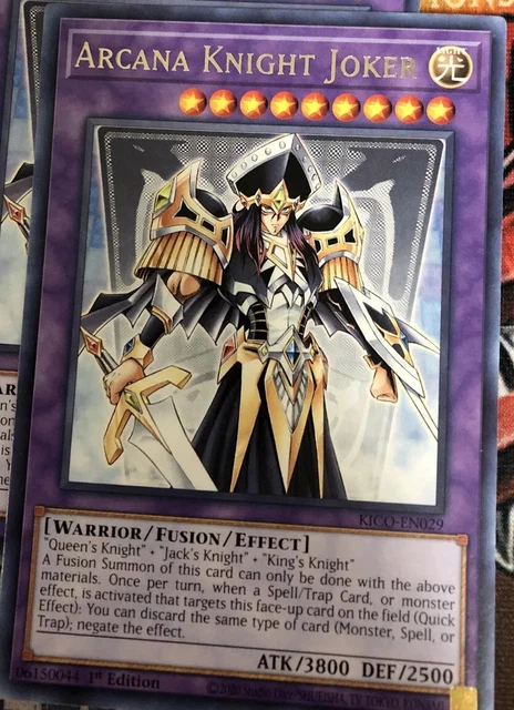 Yugioh Arcana Knight Joker KICO-EN029 Rare 1st Edition NM