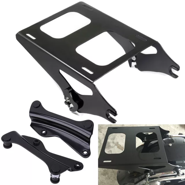 Two-up Tour Pak Pack Mount Rack & 4 Point Docking Kit For Harley Touring 2014-UP